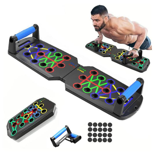 【Upgraded Version】Push-Up Board, 1 Set Push-Up Training Board, Home Push-Up Training Board, Pull Bar, Chest Muscle, Abdominal Muscle Training Equipment for Men & Women, Push Board, Fitness Enthusiasts, Upper Body Strength, Portable Design