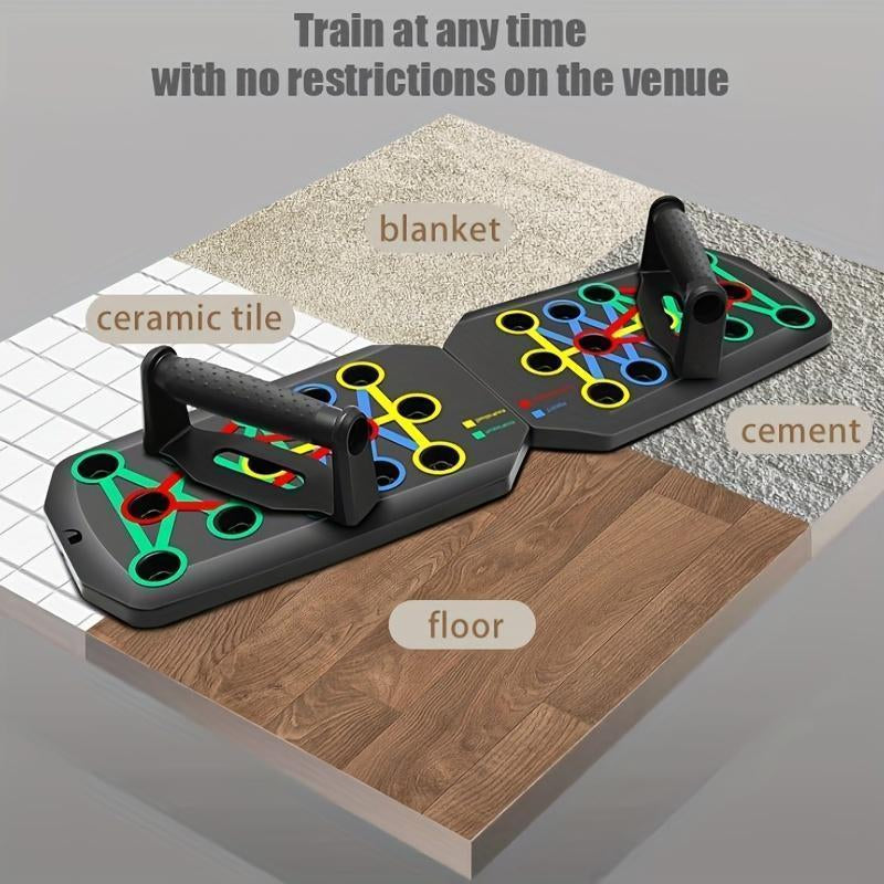 【Upgraded Version】Push-Up Board, 1 Set Push-Up Training Board, Home Push-Up Training Board, Pull Bar, Chest Muscle, Abdominal Muscle Training Equipment for Men & Women, Push Board, Fitness Enthusiasts, Upper Body Strength, Portable Design