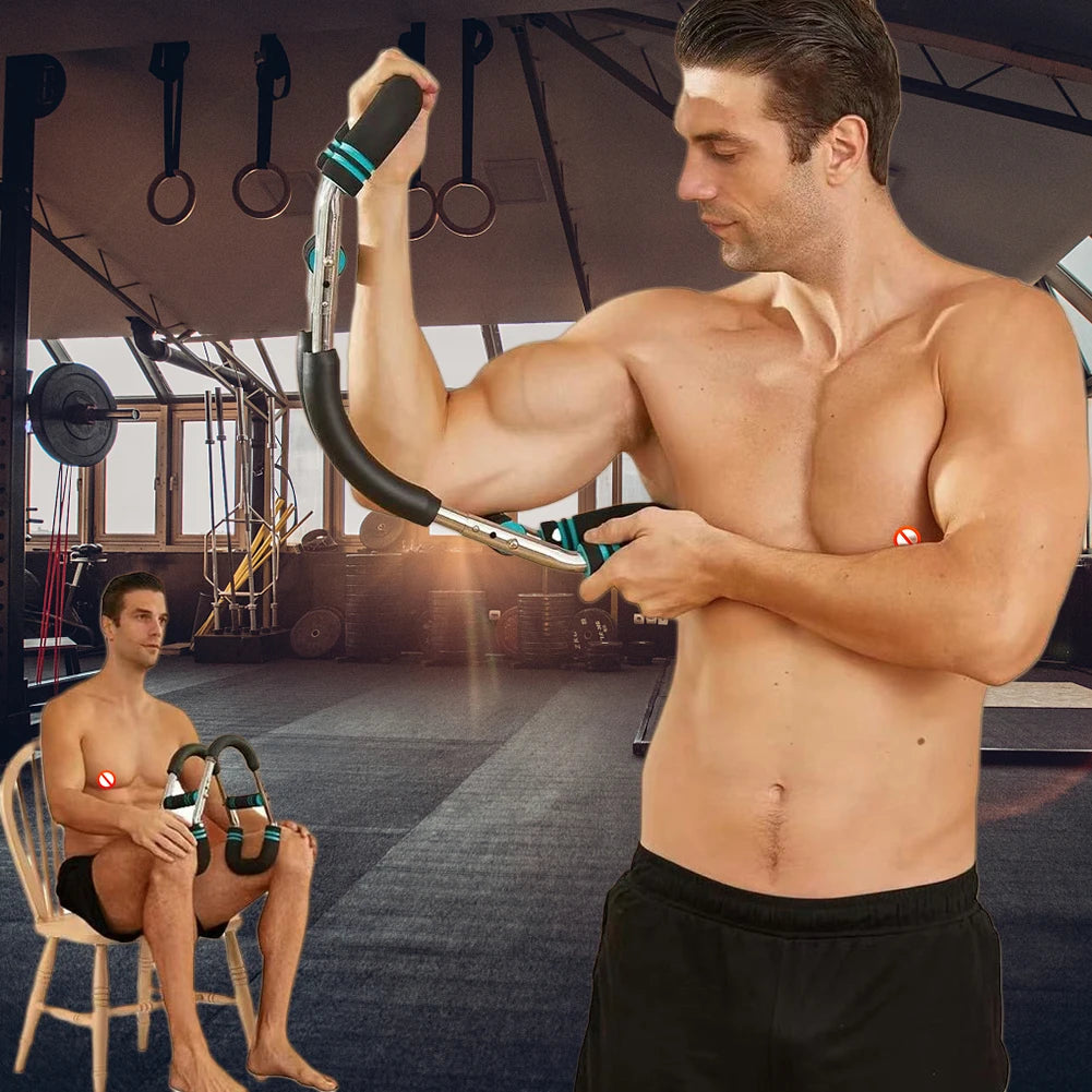 Adjustable Twister Arm Exerciser Multifunctional U-Shaped Wrist Strength Trainer Home Chest Expander Indoor Workout