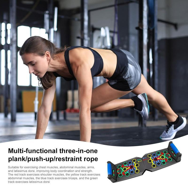 【Upgraded Version】Push-Up Board, 1 Set Push-Up Training Board, Home Push-Up Training Board, Pull Bar, Chest Muscle, Abdominal Muscle Training Equipment for Men & Women, Push Board, Fitness Enthusiasts, Upper Body Strength, Portable Design
